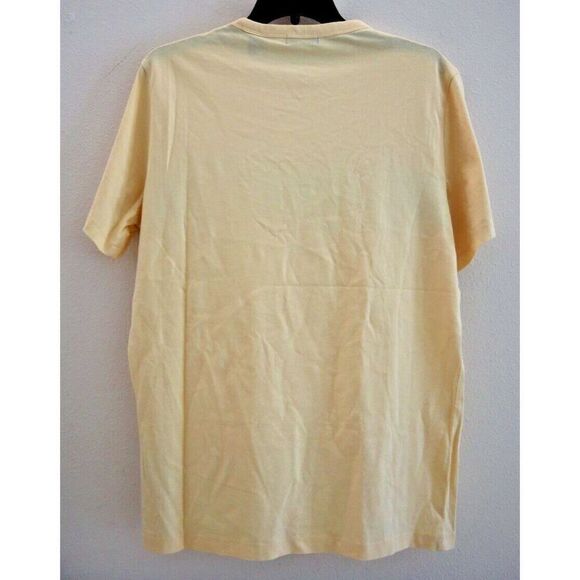Theory Men's Sz Medium Straw Yellow Essential Bar Geometric Print T-Shirt $95 - Picture 2 of 9